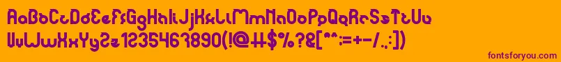 noakatz Bold Font – Purple Fonts on Orange Background