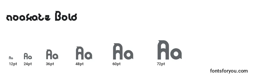 Размеры шрифта Noakatz Bold