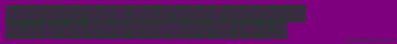 Шрифт noakatz Hollow Inverse – чёрные шрифты на фиолетовом фоне