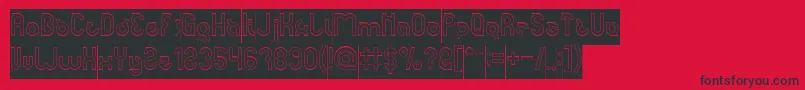 noakatz Hollow Inverse Font – Black Fonts on Red Background