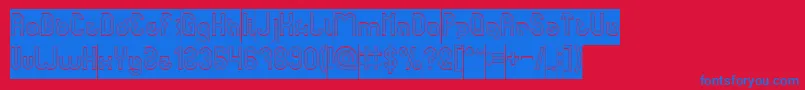 noakatz Hollow Inverse Font – Blue Fonts on Red Background