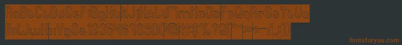 Шрифт noakatz Hollow Inverse – коричневые шрифты на чёрном фоне