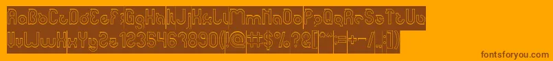 noakatz Hollow Inverse Font – Brown Fonts on Orange Background