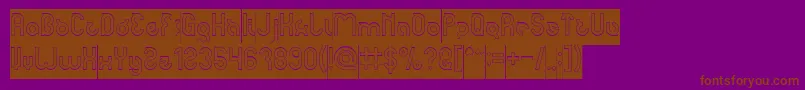 noakatz Hollow Inverse Font – Brown Fonts on Purple Background