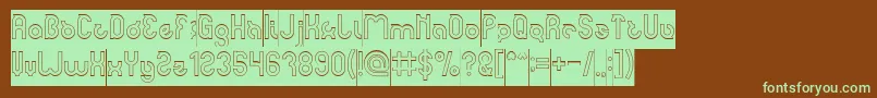 noakatz Hollow Inverse Font – Green Fonts on Brown Background