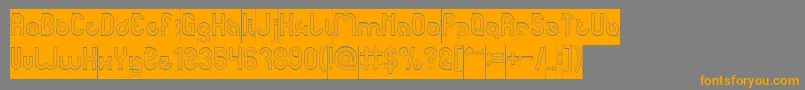 noakatz Hollow Inverse Font – Orange Fonts on Gray Background