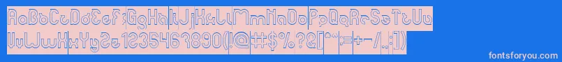 noakatz Hollow Inverse Font – Pink Fonts on Blue Background