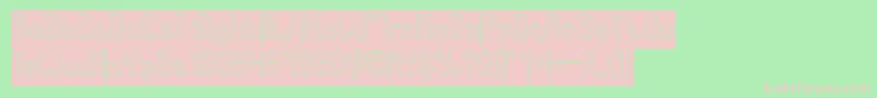 noakatz Hollow Inverse Font – Pink Fonts on Green Background