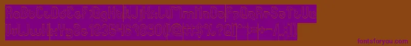 noakatz Hollow Inverse Font – Purple Fonts on Brown Background