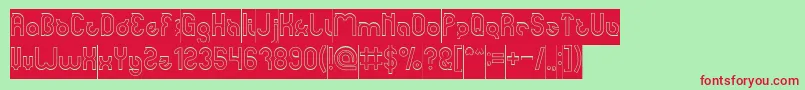 noakatz Hollow Inverse Font – Red Fonts on Green Background