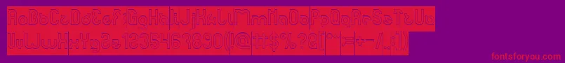 noakatz Hollow Inverse Font – Red Fonts on Purple Background