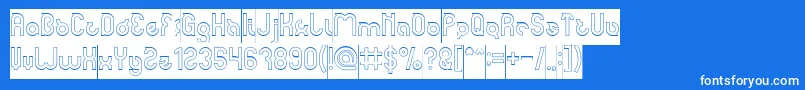 noakatz Hollow Inverse Font – White Fonts on Blue Background