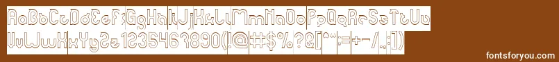 noakatz Hollow Inverse Font – White Fonts on Brown Background