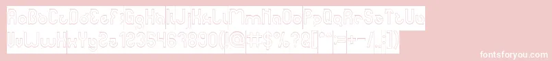 noakatz Hollow Inverse Font – White Fonts on Pink Background