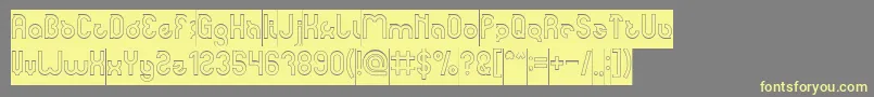 noakatz Hollow Inverse Font – Yellow Fonts on Gray Background