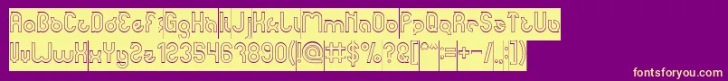 noakatz Hollow Inverse Font – Yellow Fonts on Purple Background