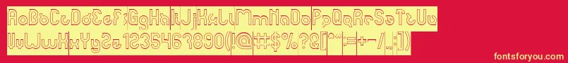 noakatz Hollow Inverse Font – Yellow Fonts on Red Background