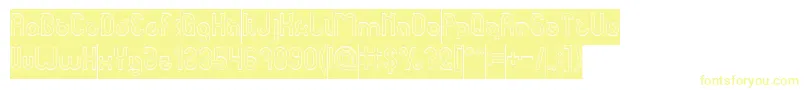 noakatz Hollow Inverse Font – Yellow Fonts on White Background