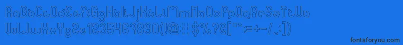 noakatz Hollow Font – Black Fonts on Blue Background