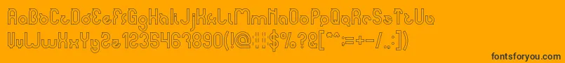 noakatz Hollow Font – Black Fonts on Orange Background