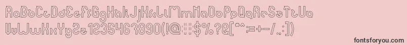noakatz Hollow-fontti – mustat fontit vaaleanpunaisella taustalla