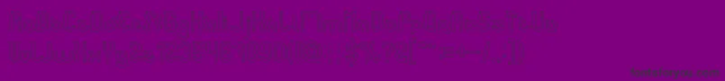 Шрифт noakatz Hollow – чёрные шрифты на фиолетовом фоне
