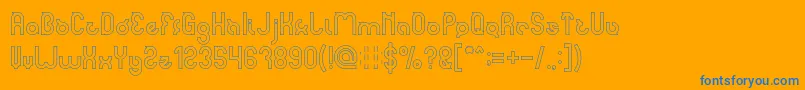 noakatz Hollow-fontti – siniset fontit oranssilla taustalla