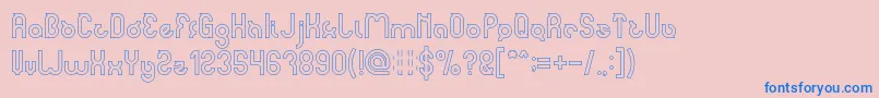 noakatz Hollow Font – Blue Fonts on Pink Background