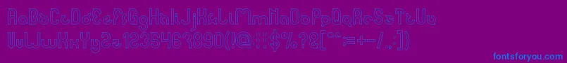 noakatz Hollow Font – Blue Fonts on Purple Background