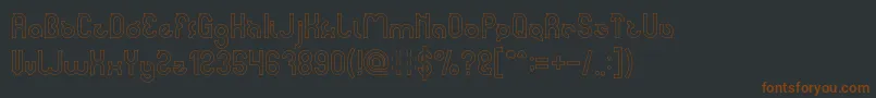 noakatz Hollow Font – Brown Fonts on Black Background