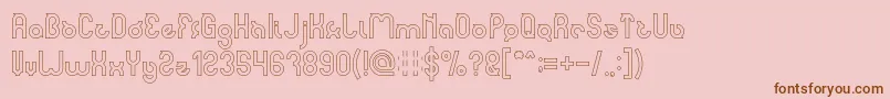 noakatz Hollow Font – Brown Fonts on Pink Background