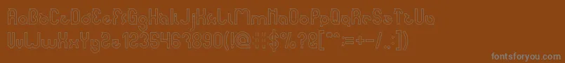 noakatz Hollow Font – Gray Fonts on Brown Background