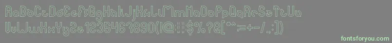 noakatz Hollow Font – Green Fonts on Gray Background