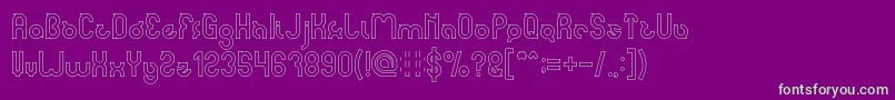noakatz Hollow-fontti – vihreät fontit violetilla taustalla
