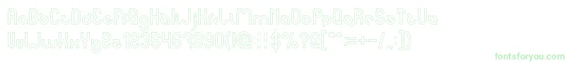 noakatz Hollow Font – Green Fonts on White Background