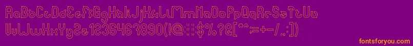 noakatz Hollow-fontti – oranssit fontit violetilla taustalla
