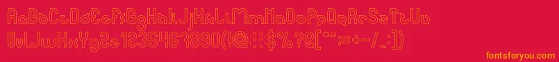 noakatz Hollow Font – Orange Fonts on Red Background
