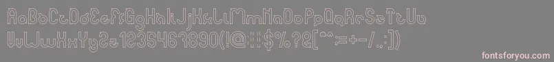 Шрифт noakatz Hollow – розовые шрифты на сером фоне