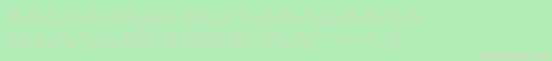 noakatz Hollow Font – Pink Fonts on Green Background