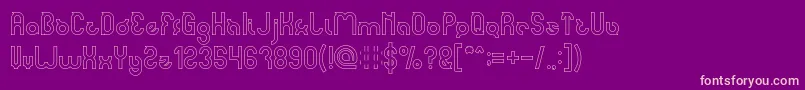 noakatz Hollow-Schriftart – Rosa Schriften auf violettem Hintergrund