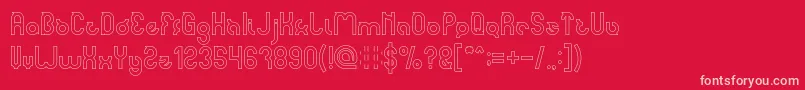 noakatz Hollow Font – Pink Fonts on Red Background