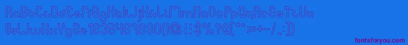 noakatz Hollow Font – Purple Fonts on Blue Background