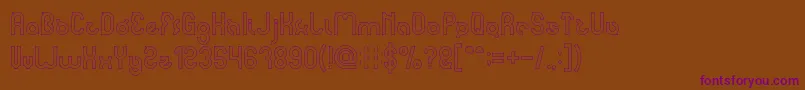 noakatz Hollow Font – Purple Fonts on Brown Background