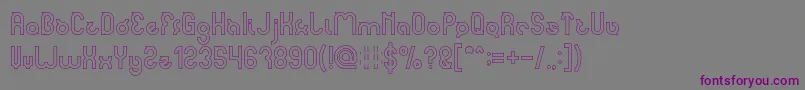 noakatz Hollow-fontti – violetit fontit harmaalla taustalla