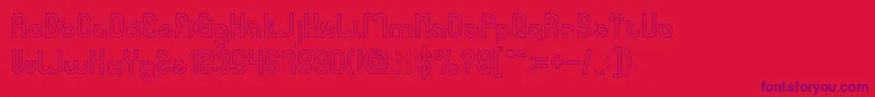 noakatz Hollow Font – Purple Fonts on Red Background