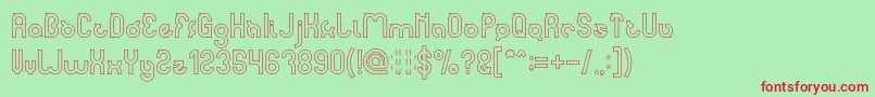 noakatz Hollow Font – Red Fonts on Green Background
