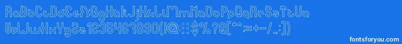 noakatz Hollow-fontti – valkoiset fontit sinisellä taustalla