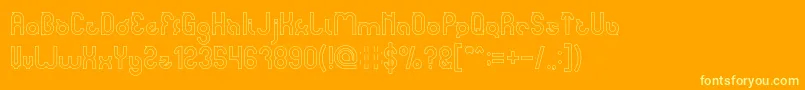 noakatz Hollow Font – Yellow Fonts on Orange Background