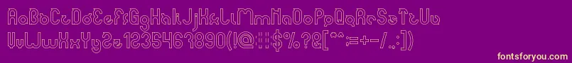 noakatz Hollow-Schriftart – Gelbe Schriften auf violettem Hintergrund