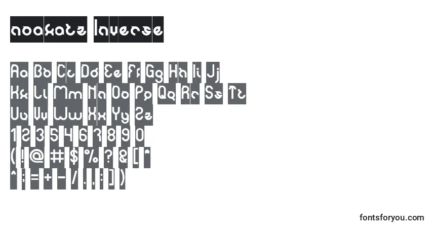 Noakatz Inverse-fontti – aakkoset, numerot, erikoismerkit